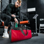 C&F BOGMOST Red Medium Travel Duffel Bag - 17" Foldable Waterproof Gym, Beach, Swim Bag - Polyester Oxford Cloth Sports Bag