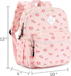 STEAMEDBUN Corduroy Toddler Backpack for Girls Boys 2-4, Kids Preschool Backpack for Kindergarten - Pink Rose