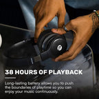 Raycon Everyday Bluetooth Headphones - Over The Ear, Active Noise Cancelling Wireless Headphones + Awareness Mode, Bluetooth Headset with Mic, 40 Hours of Battery Life (Rose Gold)