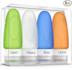 Dot&Dot Leak Proof Travel Bottles for Toiletries - 4 Pack Silicone Toiletry Containers - Shampoo and Conditioner Bottles TSA Quart Bag - 2 oz Size