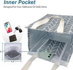 iknoe Insulated Lunch Bag for Women & Adults, 9L Foldable Wide-Open Cooler Bag with Pockets, Leakproof & Portable, for Picnic, Office, Beach(Gray diamond)