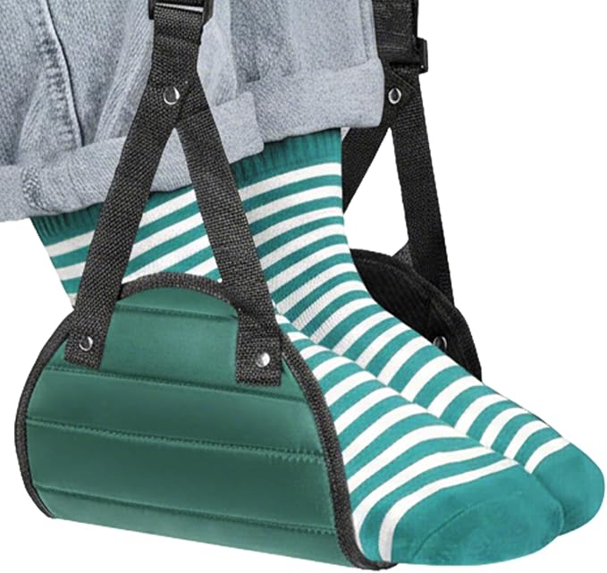 Foot Hammock for Plane Travel, Memory Foam Airplane Foot Hammock,Long Flight Foot Rest - Plane Gadgets