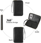 Leather RFID Blocking Passport Holder Travel Wallet, Passport Cover/Travel Wallet for Women/Men with