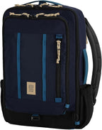 Topo Designs Global Travel Bag – 30L or 40L - Carry-On Compliant Most Airlines, Durable Travel Duffel Bag, Clam Shell Main Pocket, Laptop Sleeve, Backpack, Luggage (30L / Navy/Sahara)