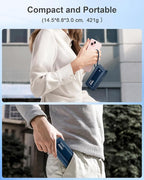 Portable Charger with Built-in Cables, 20000mAh Slim 22.5W Fast Charging Power Bank with LED Display, USB C Battery Pack 6 Outputs & 2 Inputs, Travel Essential Charger for iPhone, Samsung, Google etc
