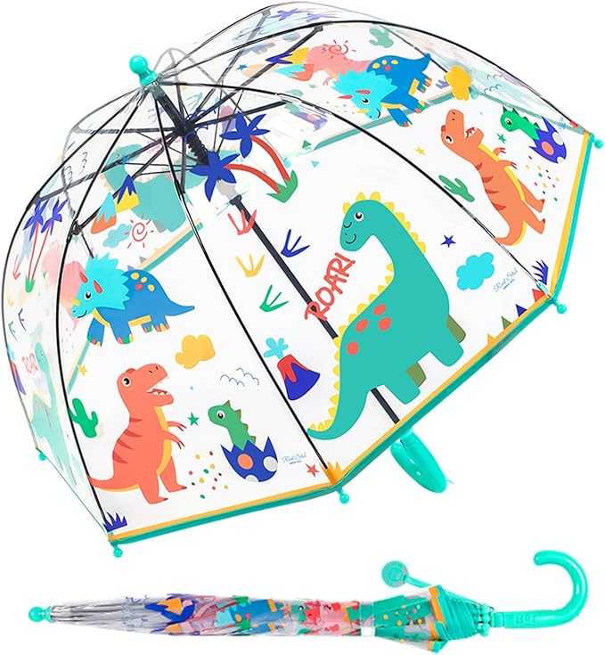 Kids Clear Umbrella for Rain Dome Bubble Umbrellas Windproof for Kids Boys and Girls
