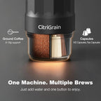 Portable Espresso Machine, Travel Coffee Maker with Carrying Bag and Stand, Fast Charging Espresso Maker with Self-Heating for Ground Coffee & NS Capsules, for Camping, RV, Hiking, Office