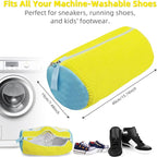 Shoe Washing Machine Bag | Laundry Shoe Bag for Washer and Dryer, 2pcs Reusable Shoes Cleaner Bags, Chenille Microfiber for Sneakers Tennis Shoes, Zipper with Lock Ring