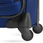 SWISSGEAR Sion Softside Expandable Spinner Luggage Durable Lightweight Travel Suitcase, Blue, Checked-Large 29-Inch