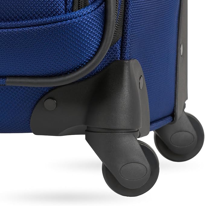 SWISSGEAR Sion Softside Expandable Spinner Luggage Durable Lightweight Travel Suitcase, Blue, 3-Piece Set (21/25/29)