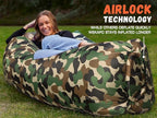 WEKAPO Inflatable Couch Air Lounger Chair - Camping & Beach Accessories, Portable Blow up Sofa for Hiking, Lawn, Indoor/Outdoor Movies & Music Festivals. Lightweight and Easy to Set Up Air Hammock