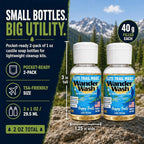 Elite Trail Magic- 2 pack- Made In USA- Wander Wash Biodegradable Castile Soap – Ultralight (2) 1 oz Concentrated Liquid Soap for Camping -Travel & Backpacking – All Purpose, Unscented (2)