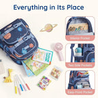 mommore Kids Backpack for Boys 4-8 with Lunch Box Elementary Kindergarten Preschool School Backpack 15'' Fit Folders Bottles, Cool Truck