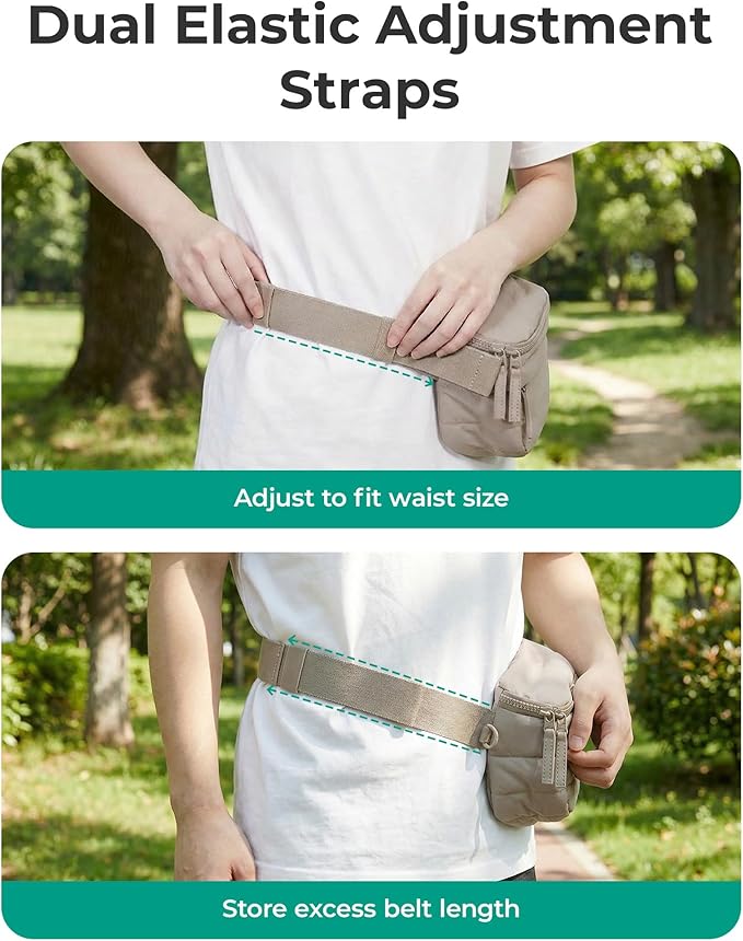 BAGSMART Fanny Packs for Women Cross Body, Lightweight Puffy Belt Bag with Multi Pockets Quilted Purse for Traveling Hiking Dark Pink