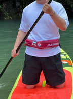 Automatic Inflatable Belt Pack Water Sports Jacket Waist Belt PFD for SUP Paddleboarding Fishing Boating Kayaking（fit 80-330 lbs） (Red)