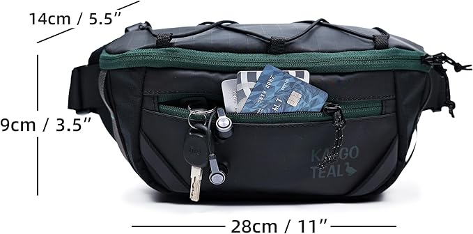Travel Fanny Pack 3L, Crossbody Adjustable Strap, Padded Back, Water Repellent