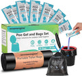 oceanengine Portable Toilet Bags Poo Gel Set, 8 Gallon Camping Toilet Bags with Portable Toilet Absorbent Gel, Compostable Portable Potty Bags for Camping Outdoor Hiking