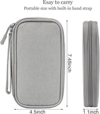 CAAORDKSO Cord Organizer Travel Cable Organizer Bag Tech Electronic Organizer Travel Case, Waterproof Electronic Accessories Pouch Bag for Cable, Cord, Charger, Phone, Power Bank, Earphone(Light Grey)