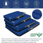 BAGAIL 4 Set/6 Set/8 Set Compression Packing Cubes Travel Accessories Expandable Packing Organizers (Cloth Pattern, 4-Navy)