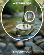 Sportneer Compass: Accurate Durable Lightweight Orienteering Compass with Strap and Carrying Case, Glow in The Dark Waterproof Hiking Essentials for Camping Backpacking, Best Survival Gifts for Kids