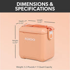 Igloo Tag Along Too Coolers | Insulated Hard Shell Picnic Style Cooler | Rolling Ice Chest