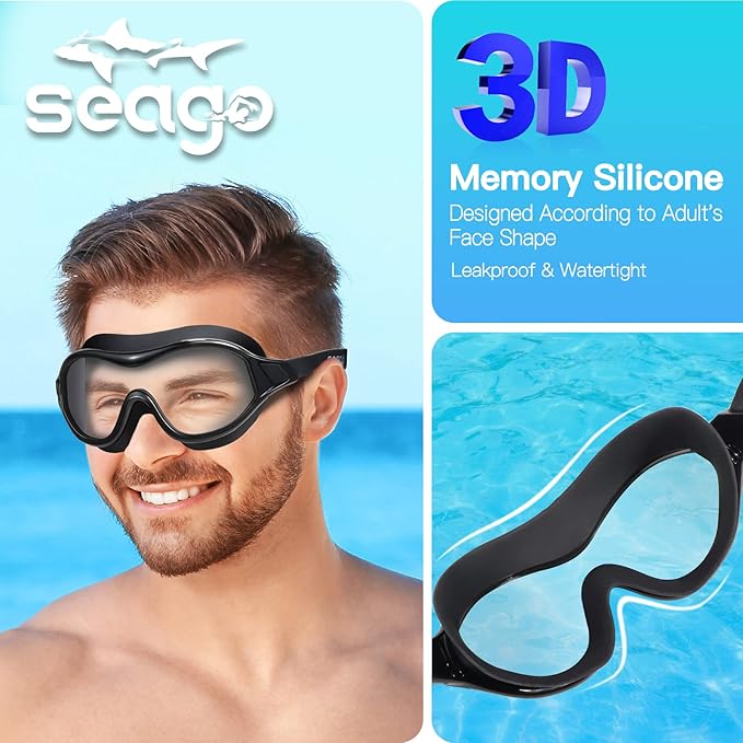 Swim Goggles No Leaking Anti-Fog Pool Goggles Swimming Goggles for Adult Men Women Youth, UV Protection 180° Clear Vision