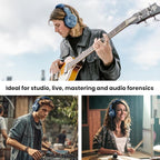 OneOdio A71 Hi-Res Studio Recording Headphones - Wired Over Ear Headphone with SharePort, Monitoring Mixing Foldable Headset with Stereo Sound, 3.5/6.35MM Jack for PC Computer DJ Guitar-Sky Blue