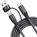 AINOPE USB C to USB C Cable, 10 FT USB C Cable Fast Charging with USB to USB C Adapter, 60W USB to USBC Cable for iPhone 17 Pro Max Air Type C Cable for iPhone 16/15/14/13/12, Black