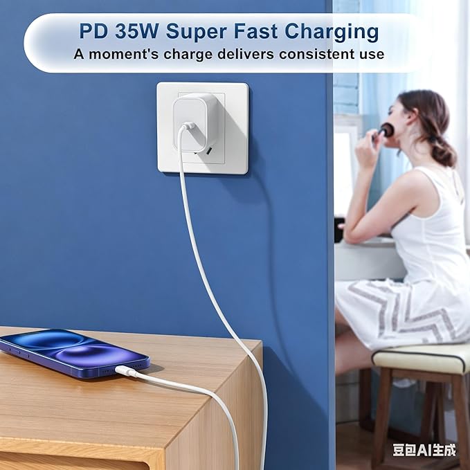45W Super Fast Charger for iPhone 17 16 15 Charger Fast Charging 3Pack, 6+6+10ft USBC Cable Cord& Type C Block for iPhone 17 16 15(Pro/Pro Max/Plus/17 Air/16e,iPad mini,Samsung Galaxy S25 S24