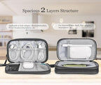 CAOODKDK Electronic Organizer Travel Cable Accessories Bag, Electronic Organizer Case, Waterproof Electronic Accessories Organizer Bag for Power Bank, Charging Cords, USB Cable (Dark Gray)