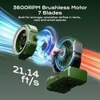 Portable Rechargeable Camping Fan, 20000mAh Battery Operated Fan with LED Light, 1-100 Stepless Speed, 1-12H Timer, Brushless Motor, Oscillating Desk Fan, Tent Fan with LED Display for Camping Travel