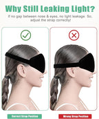 BeeVines 2 Pack 3D Contoured Sleep Mask Sleeping Eye Masks for Lash Extensions, Night Molded Mask with Adjustable Strap, 100% Block Light Eye Shade Cover for Traveling Yoga Nap
