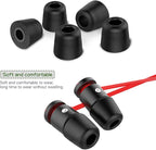 [6 Pairs] Earphone Tips New bee 12pcs Replacement Earbud Tips Blocking Out Ambient Noise Memory Foam Earbuds Inner 4.9mm for in-Ear Headphones with 5mm-7mm Tips (Black, S/M/L)