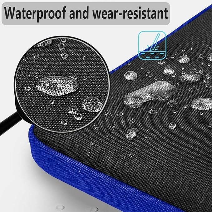 Hseok Laptop Shoulder Bag 15-15.6 inch Shockproof Water-Resistant HandBag with Small Case Compatible with MacBook Pro Neo 16" M5 M4 M3 M2 M1, Mac Pro Air 15", XPS 15/16, Most 15" 15.6" 16",BK-blue
