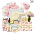 Peony Spa Gift Set for Women, Luxury 9 Pcs Bath Salts Set, Relaxation Gifts for Women, Self Care Set, Clean Moisturizing Skin, Gifts for Mom, Wife, Sister, Friend