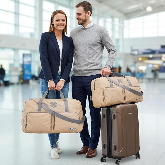 Lucky Travel Duffel Bags 85L, Gym Bag, Travel Bag & Large Duffle Bag for Men, Foldable Overnight Weekender Bags for Women & Men with Adjustable Shoulder Strap,