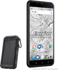 BoxWave Power Bank Compatible with Energizer Energy E500S - Solar Rejuva PowerPack (10000mAh), Solar Powered Backup Power Bank 10000mAh - Jet Black