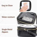 PACKISM Clear Makeup Bag - TSA Approved Toiletry Bag for Carry-on & Checked Luggage, Water Resistant Car Storage Organizer with Reinforced Seams