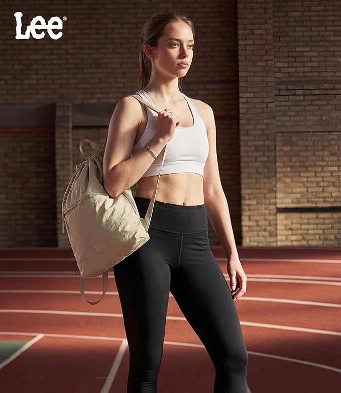 Lee Drawstring Backpack Bag Lightweight Small Gym Swim Beach Bag Water Resistant Sports Sackpack for Men Women, LEE48-002TN
