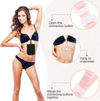 2 Pieces Travel Bra Wallet for Women Hidden Bra Wallet Pickpocket Proof Under Clothes Money Belt Pouch Secret for Passport Money Valuables(5.7 x 4.6 Inch,Black, Pink)