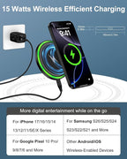 Wireless Charger Samsung Galaxy, Cargador Inalmbrico Samsung for Galaxy S26 S25 Ultra S25+ S24, 15w Fast Cordless Charging Pad for Google Pixel 10 Pro XL/9a/8 Wireless-Enabled Android Phone Station