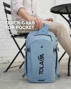 Tolaccea Travel Laptop Backpack 32L, TSA Friendly Flight Approved Computer Work Business Bag, Water-resistant Carry on Luggage, Durable Casual Daypack College Rucksack for Men Women