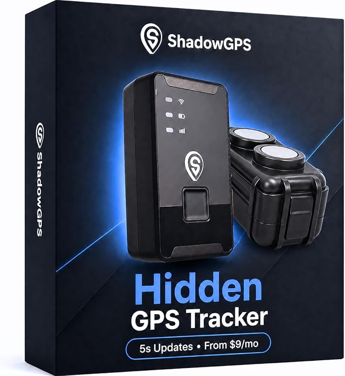 Hidden GPS Tracker for Vehicles - $9/mo with 5 sec Updates - Real Time Car Tracker - Trip History, Driving Alerts, GeoFence for Fleets & Family, Rechargeable Battery (Tracker & Magnet Case)
