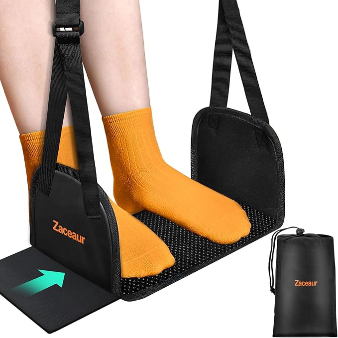 Airplane Foot Hammock - Foot Hammock for Plane Travel to Relax Your Feet, Anti Slip Airplane Foot Rest for Air Travel, Leg Hammock for Airplane Travel