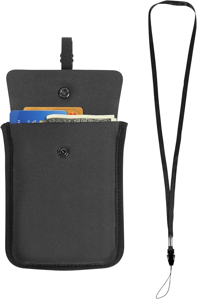 RFID-Blocking Travel Bra Wallet, Hidden Money Pouch with Adjustable Elastic Strap, Ideal Secret Pocket Protect Your Credit Cards Cash Valuables