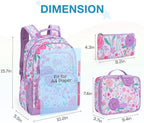 mommore Kids Backpack for Boys Girls 4-8 Kindergarten Elementary School Backpack with Lunch Box - 15” H Fit Folder