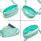 Gitus Belt Bag Fanny Pack Crossbody Bags with Initial Letter Patch Cute Stuff Birthday Gifts for Teenager Girls Trendy Preppy Stuff for Teen Girls Cool Stuff for Teens (Mint Green-I)