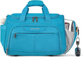Hanke Small Travel Duffel Bag, Under Seat Carry On Personal Item Bag with 11 Pockets, Lightweight Water Resistant Foldable Weekender Bag with Trolley Sleeve for Travel Gym Daily Use（Caribbean Blue）