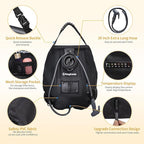KingCamp Solar Shower Bag, Leak-Proof Design Camping Shower Bag with Thermometer, Removable Hose & Switchable Shower Head, 5 gallon/20L