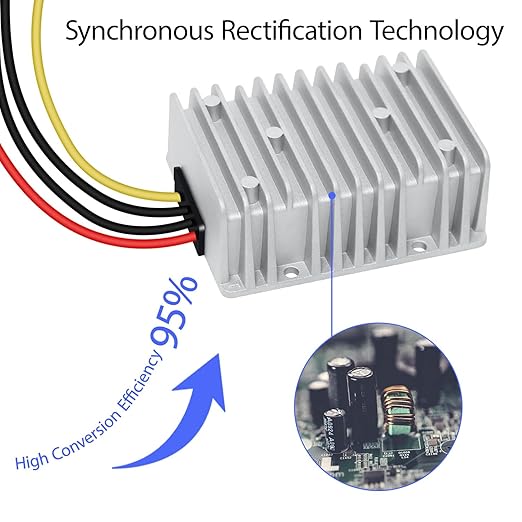 LeMotech DC 36v/48v to 12v Converter 30A 360W Step Down Converter Voltage Reducer IP68 Waterproof Transformer for Golf Cart Truck Boat Vehicle